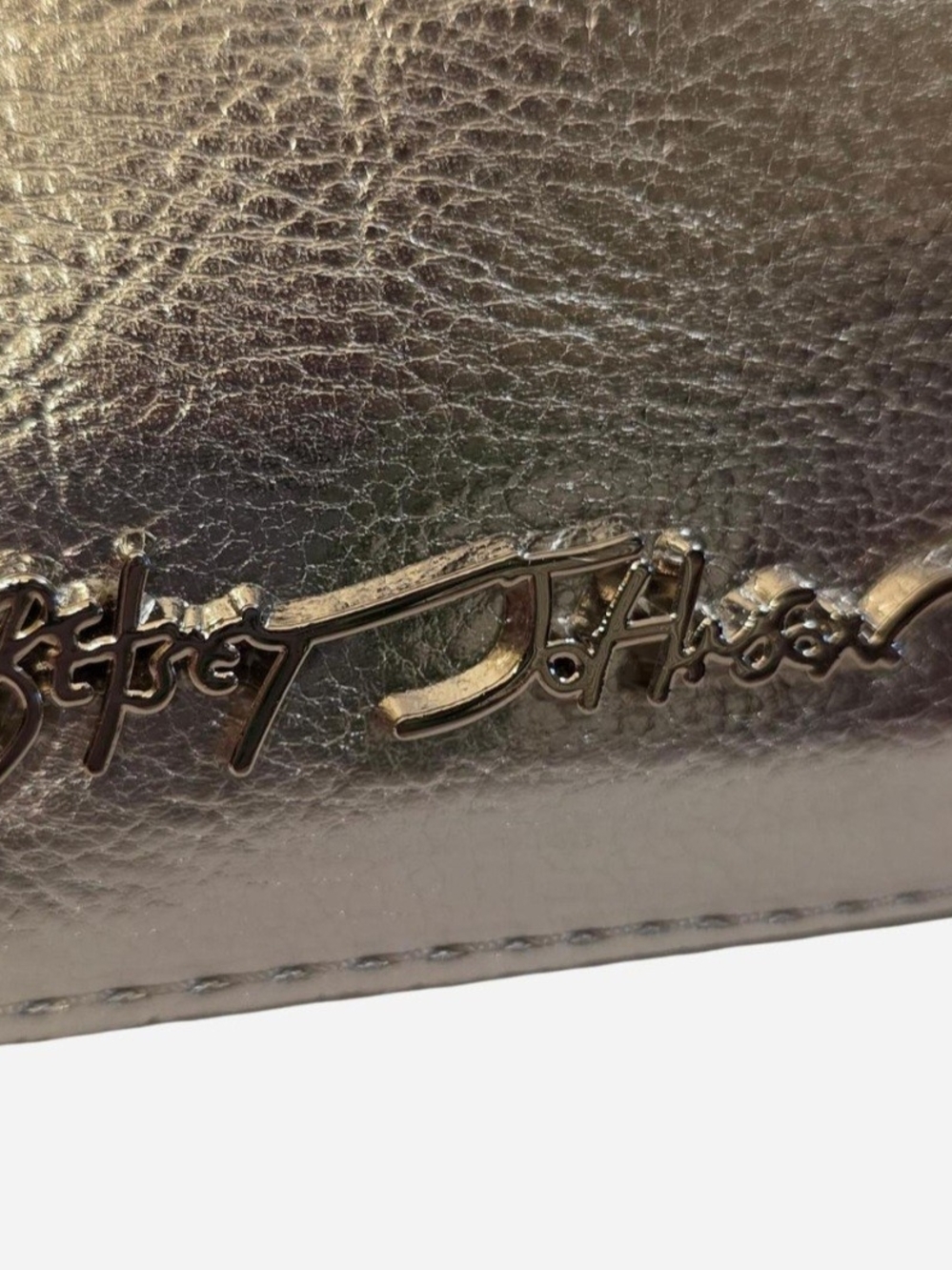 LIKE-NEW Betsey Johnson Silver Crystal Studded Purse w/Bow, Sparkle, Rhinestones - Picture 4 of 13